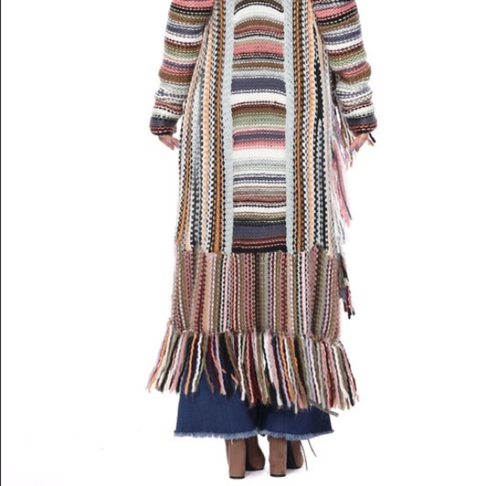 Bohemian Fringe Knit Sweater